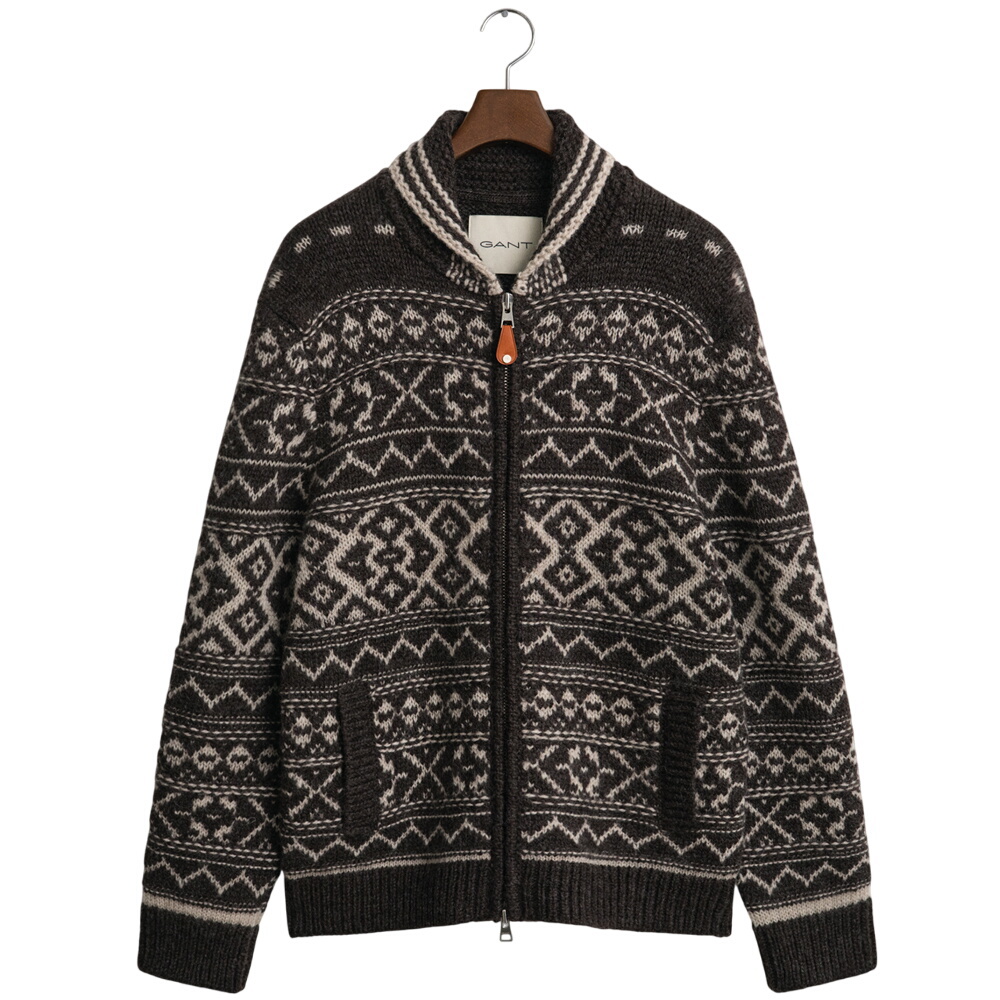 Gant Jacquard Mens Cardigan